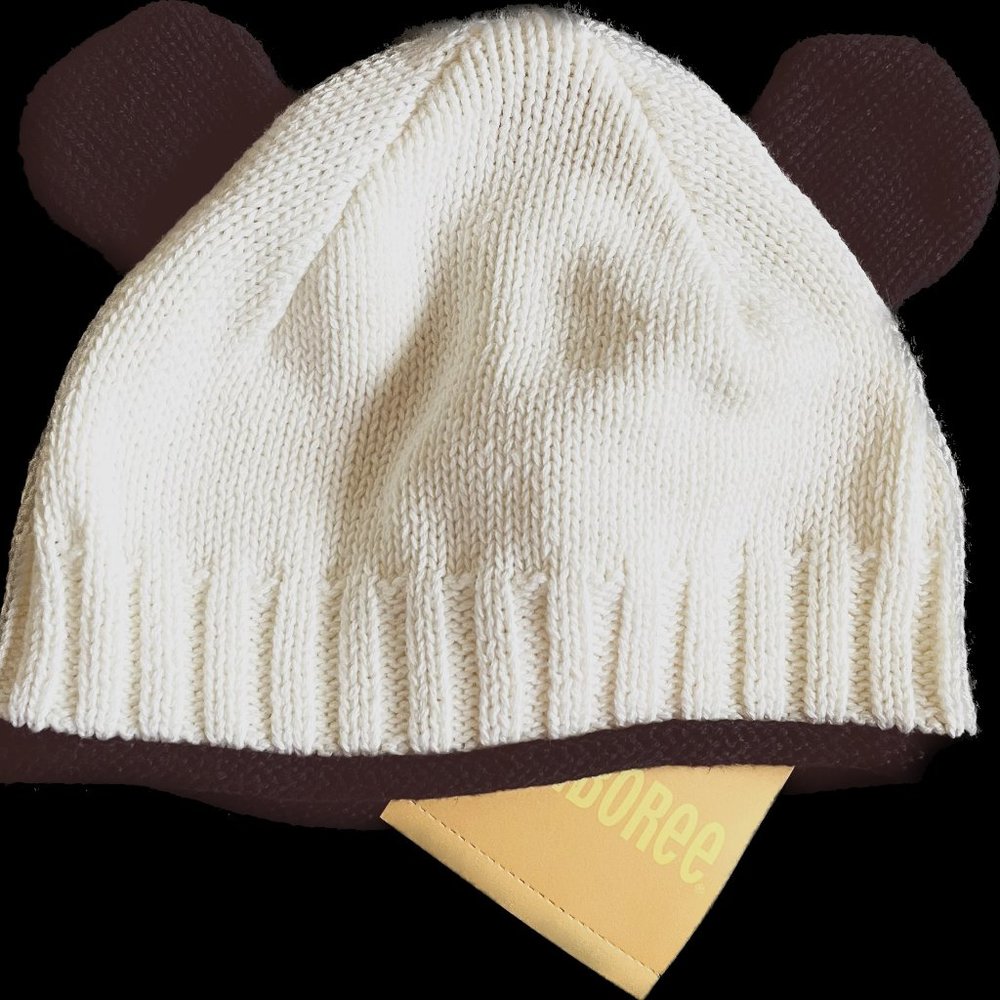 Gymboree Panda cotton knit hat 6-12 months NWT